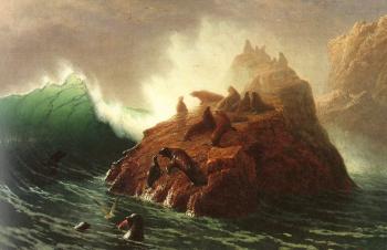 Albert Bierstadt : Seal Rock